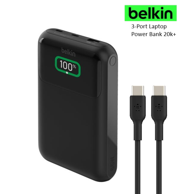 3-Port Laptop Power Bank 20K - Belkin 7064