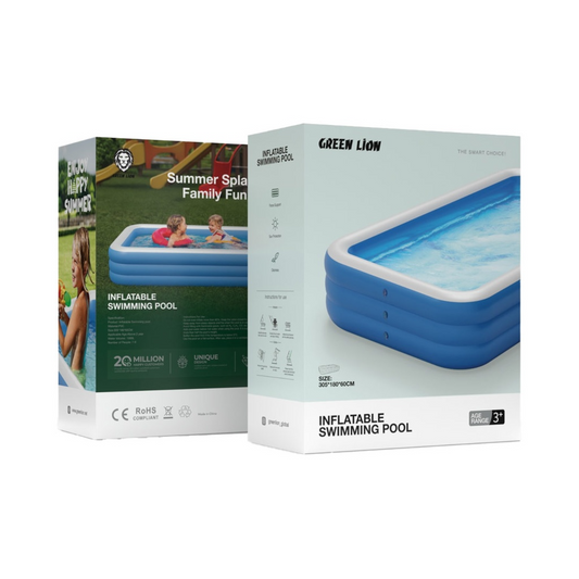 Inflatable Big Swimming Pool - Green lion 9624