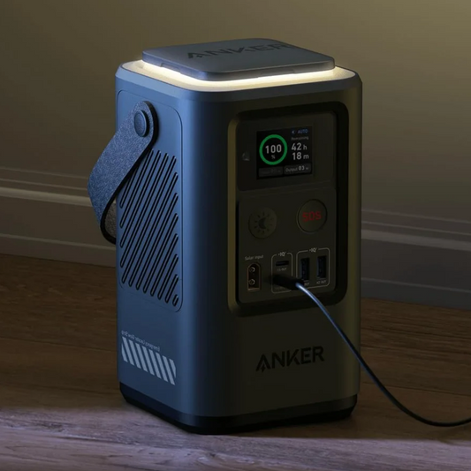Anker 548 192Wh Power bank Reserve Up to 60W output USB-C & USB-A Dual Port Retractable Light Solar Charger Compatible Retractable Light with SOS function-a1294h61