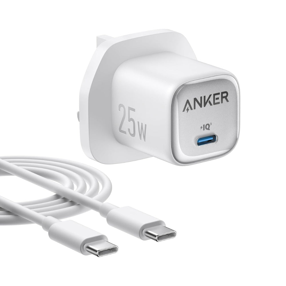 Anker 25W charger Qatar B2656K21 white front view