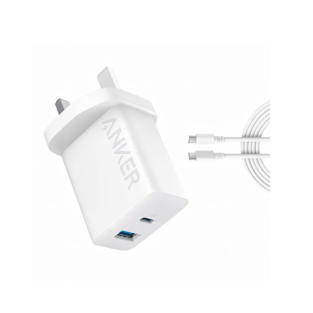 Anker 20W charger Qatar B2348K21 white front view