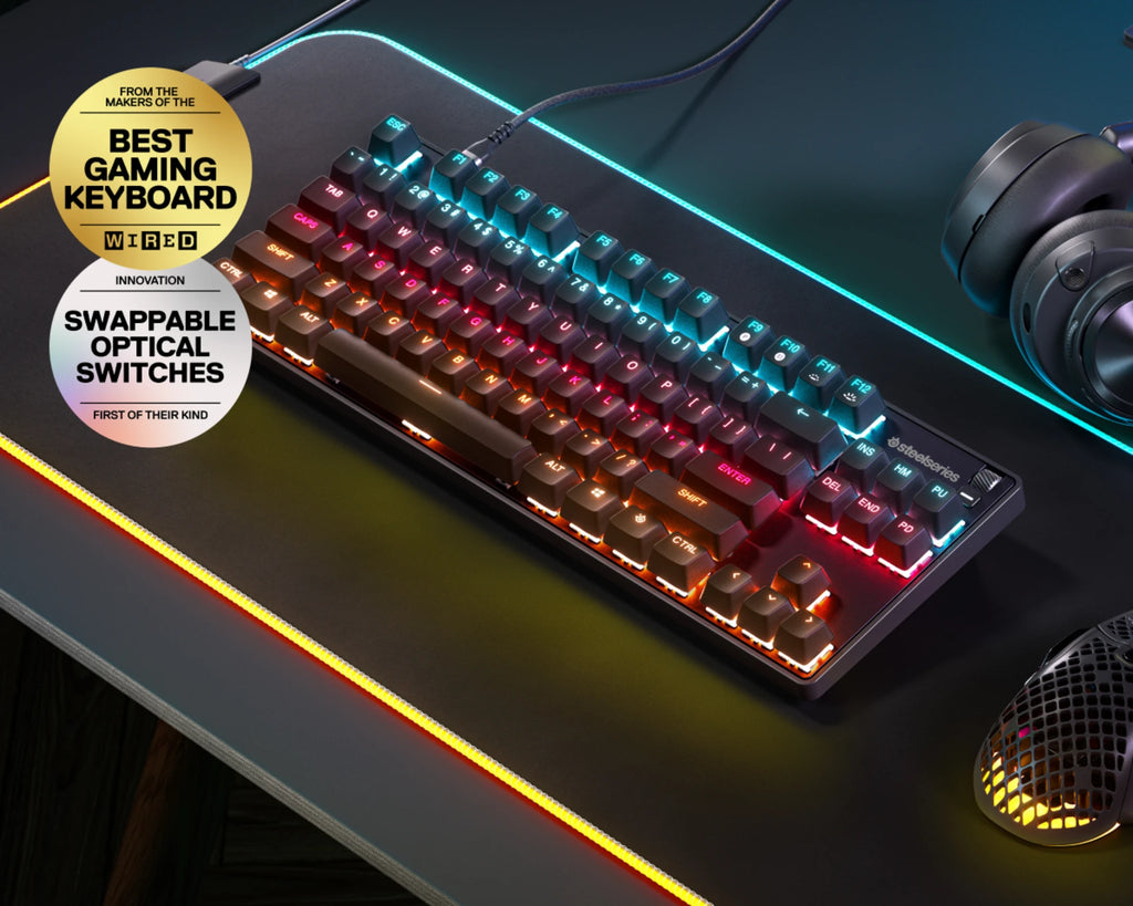 SteelSeries Apex 9 TKL Black gaming keyboard with PBT keycaps Qatar