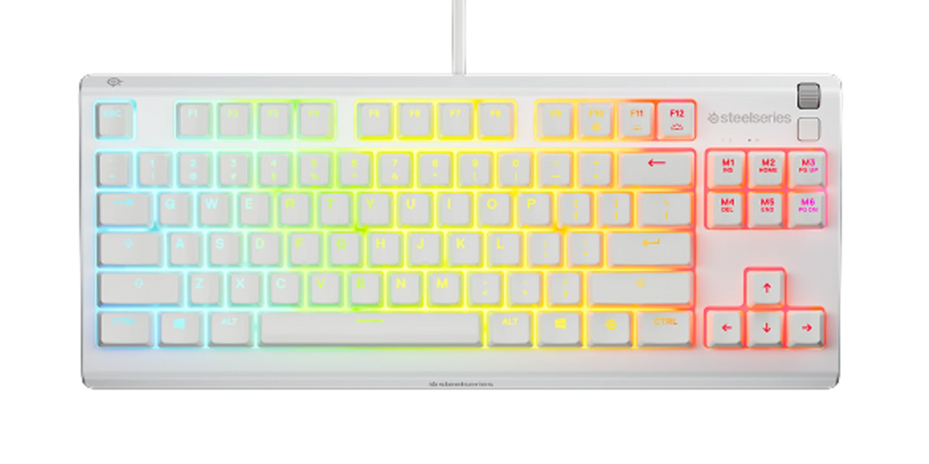 SteelSeries Apex 3 TKL US Gaming Keyboard – Black & White