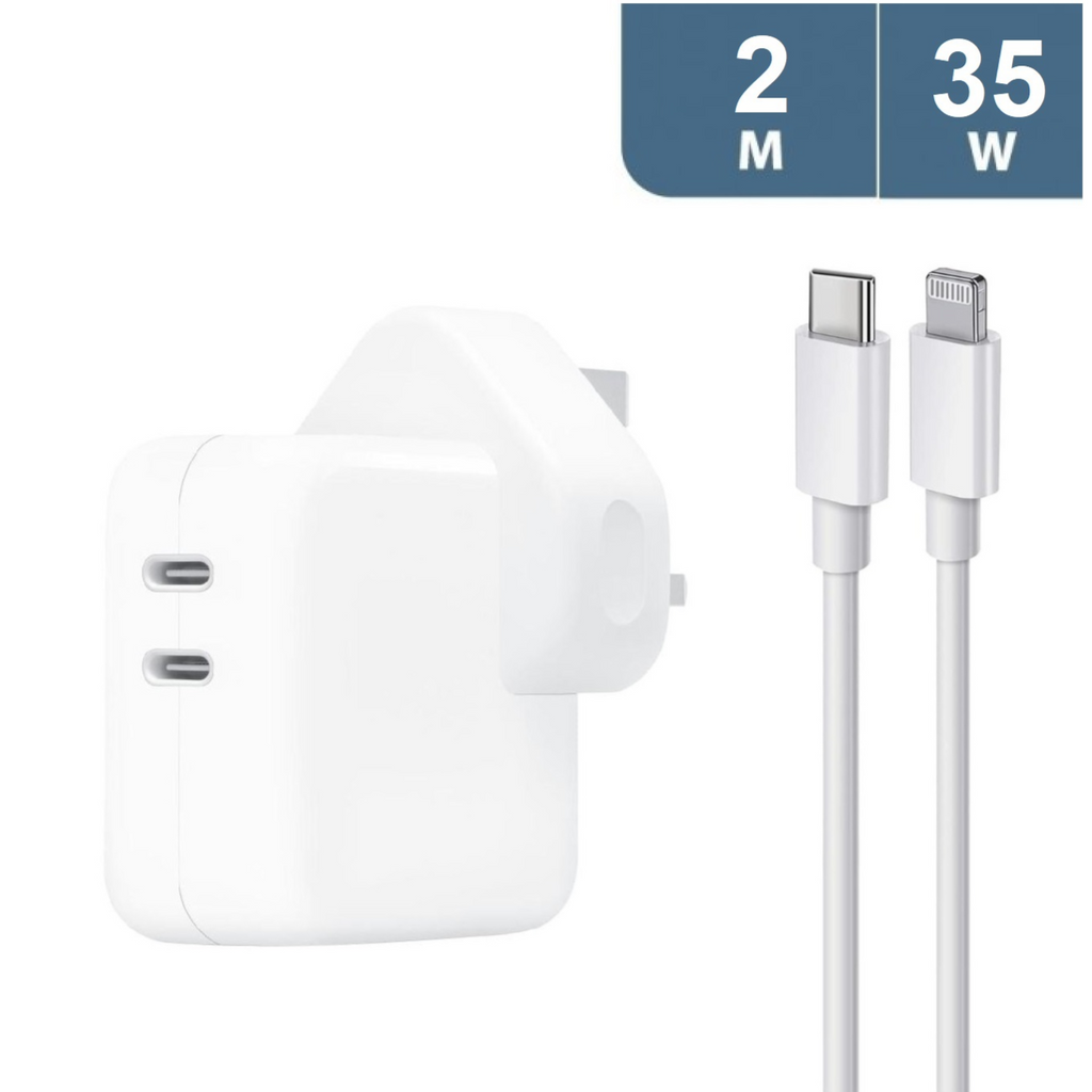 Apple charger Qatar 35W adapter with Lightning cable