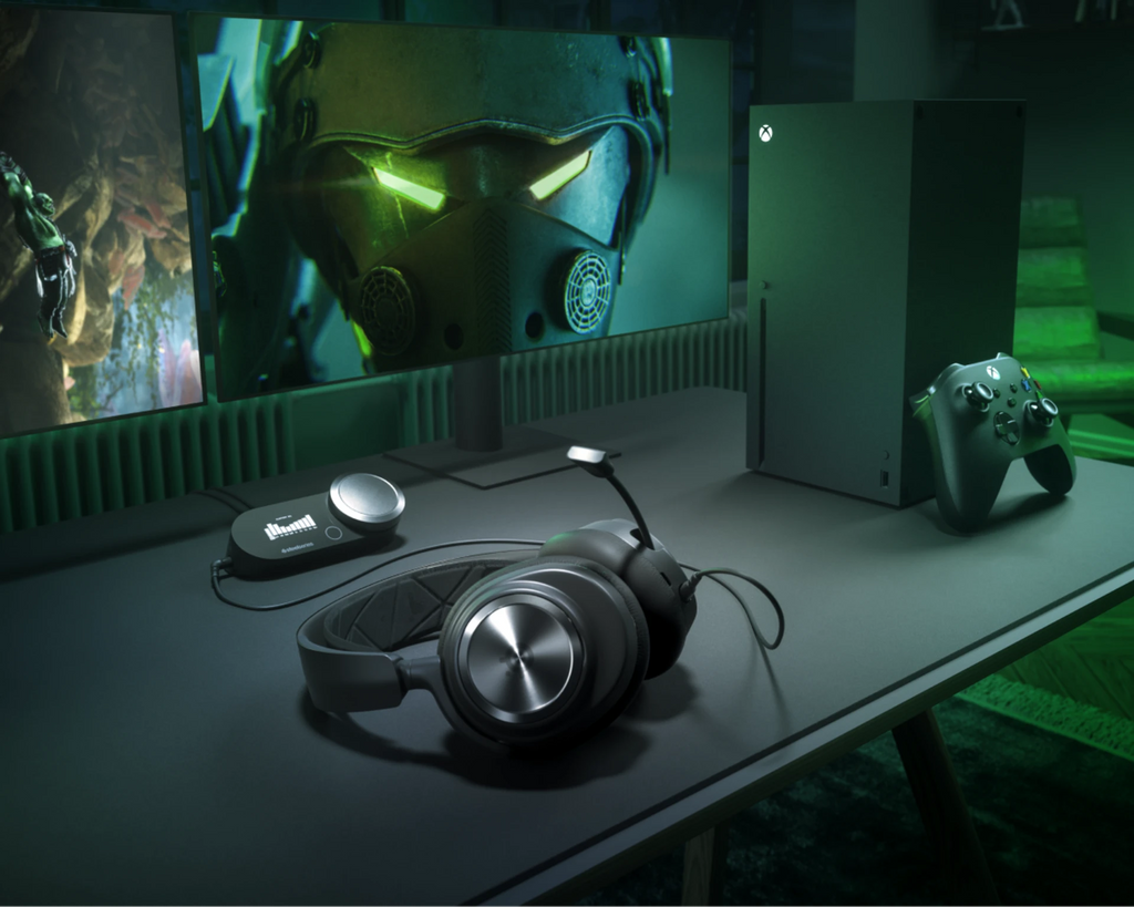 SteelSeries Arctis Nova Pro Wireless headset with retractable microphone Qatar