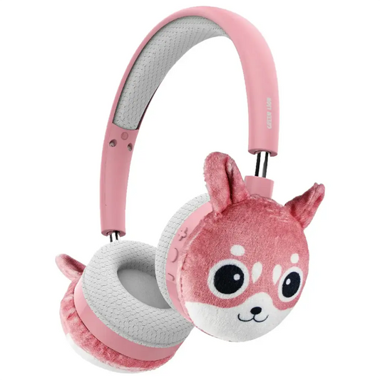 Green Lion GK-600 pink kids wireless headphones Qatar with padded ear cushions