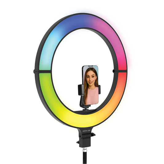 Green Lion 18-inch foldable ring light black Qatar model GN18INCRLGTBK
