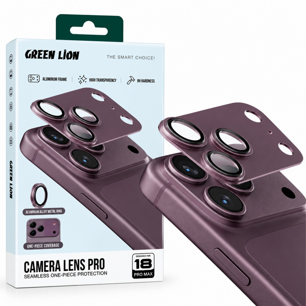 Green Lion Camera Lens Protector Qatar iPhone 18 Pro Max Burgundy
