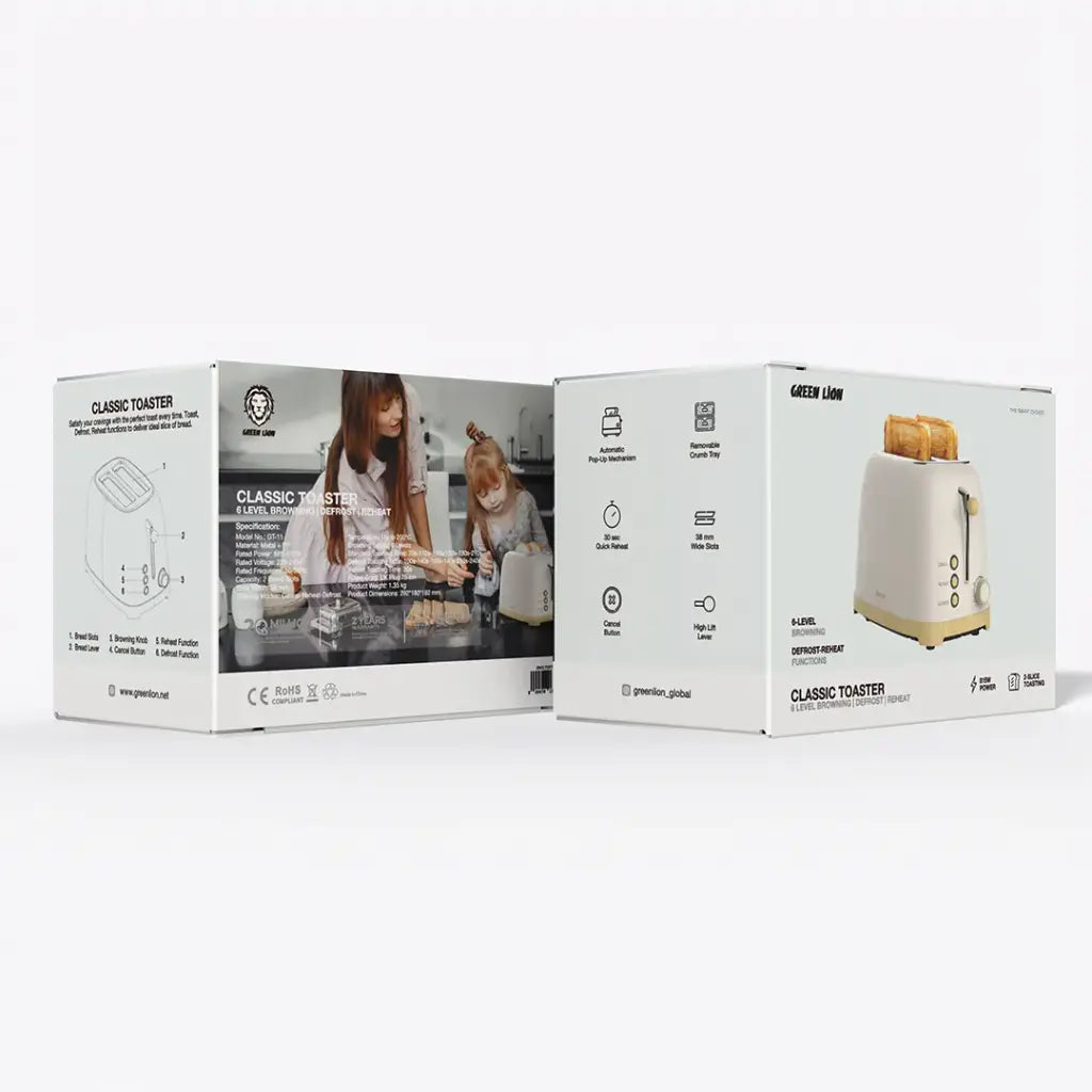 Green Lion GNCLTOSTRBG toaster with six browning levels Qatar