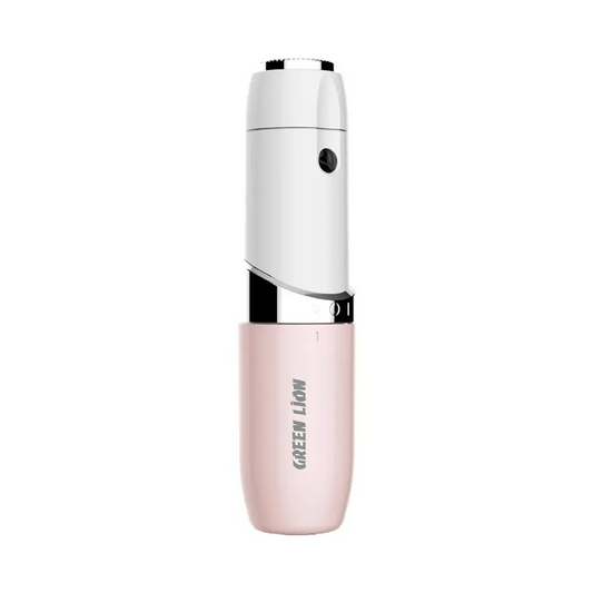 Green Lion facial hair remover Qatar in pink with stainless steel grooming blade