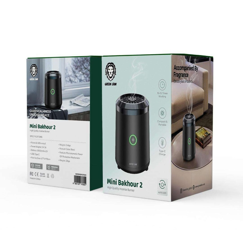 Green Lion GNMINIBKUR2BK portable bakhour burner with rechargeable battery Qatar