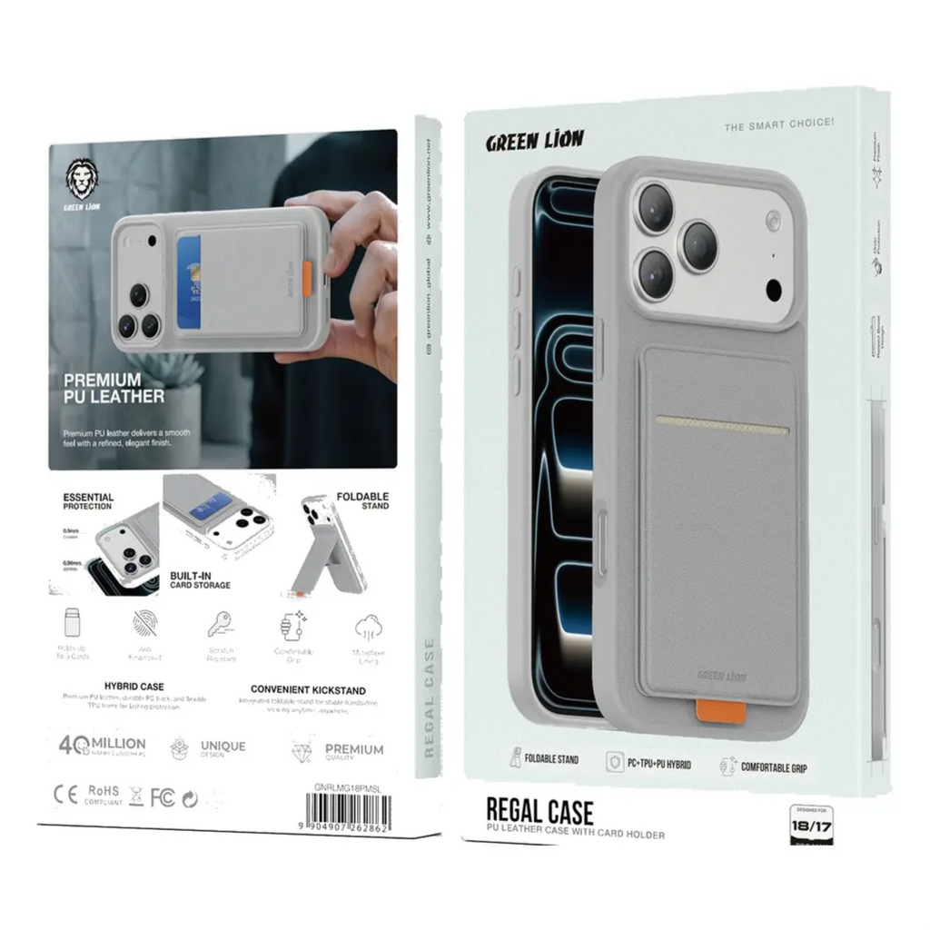 Green Lion Regal MagSafe case for iPhone 18 Pro Silver Qatar
