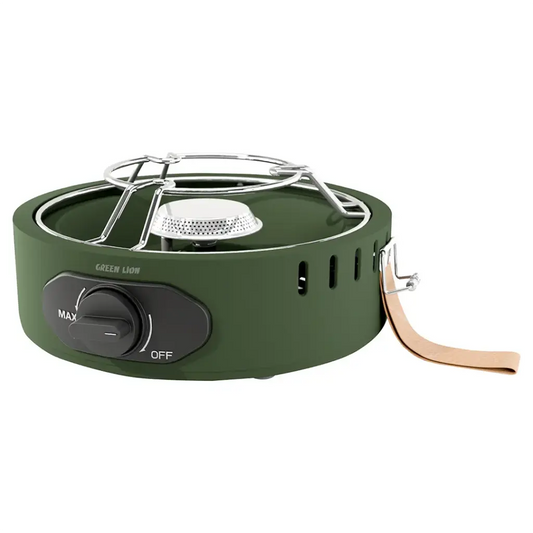Green Lion Solo Flame camping gas stove Qatar in green with portable design