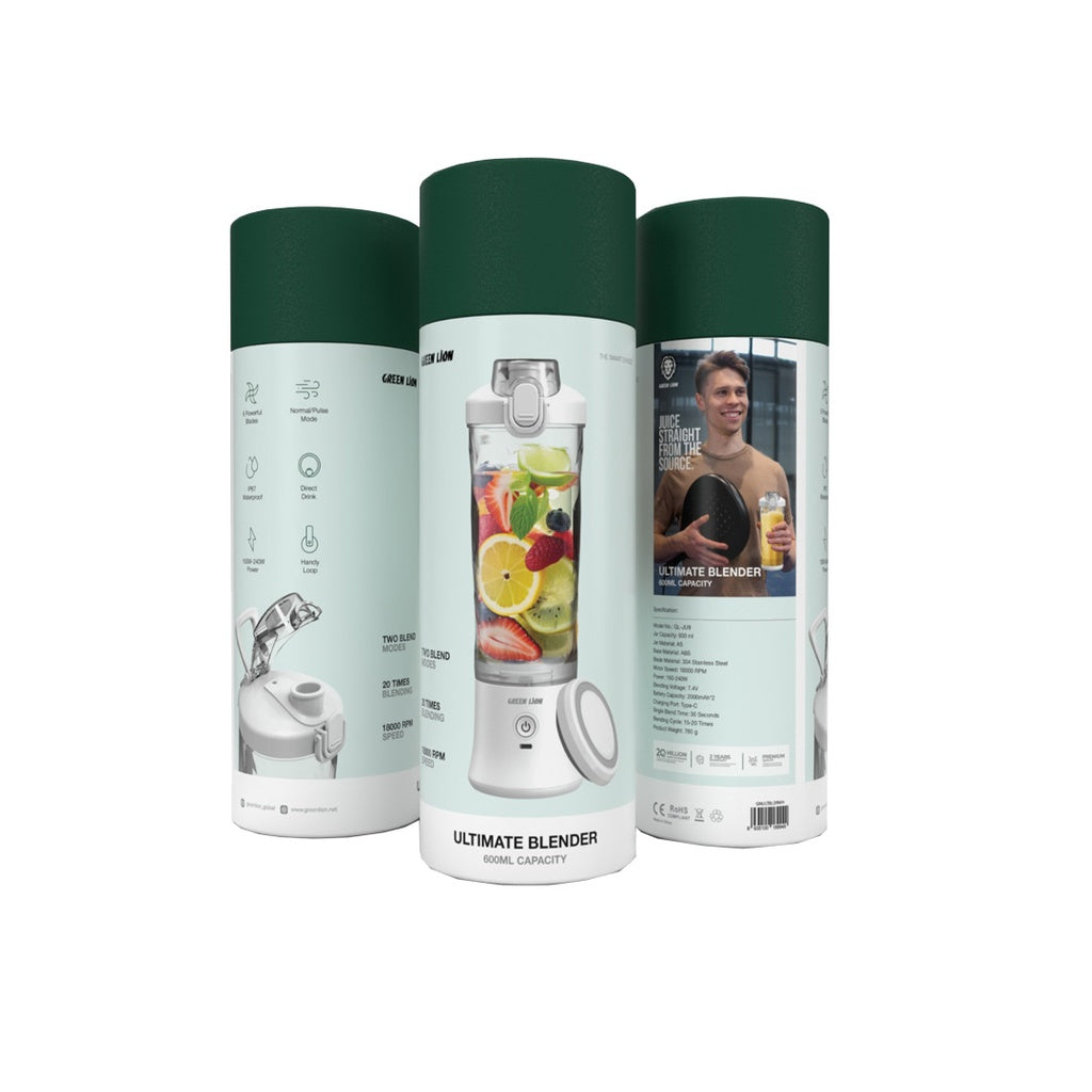 Green Lion GNULTBLDRWH rechargeable smoothie blender with six stainless steel blades Qatar