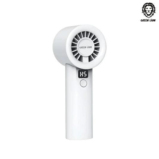 Green Lion Wind Mate handheld fan white Qatar