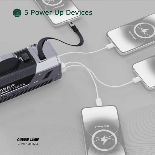 buy 50000mah power bank Qatar Green Lion 22.5W fast charging power bank
