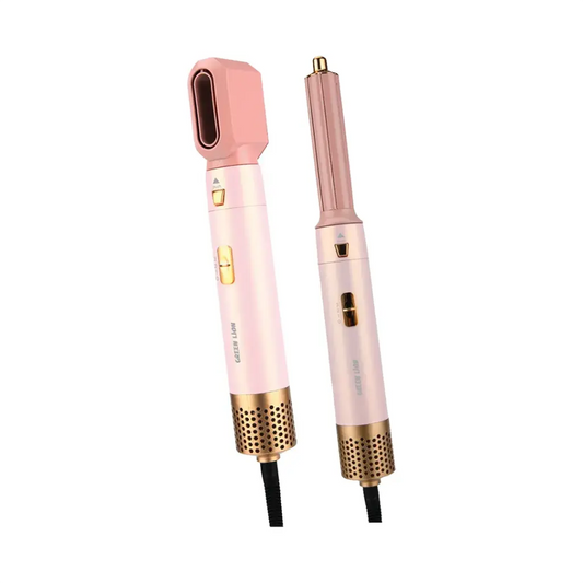 Green Lion 5-in-1 Professional Hair Styler Qatar showing the hair drying and styling heads