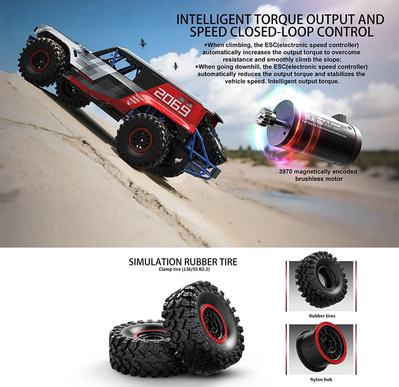 RC Car MJX Hyper Go H12P 1/12 2.4G 4WD Ford Bronco R Licensed Brushless RC Truck