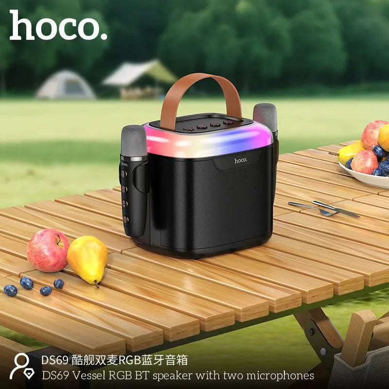 bluetooth karaoke speaker Qatar RGB lights Hoco DS69