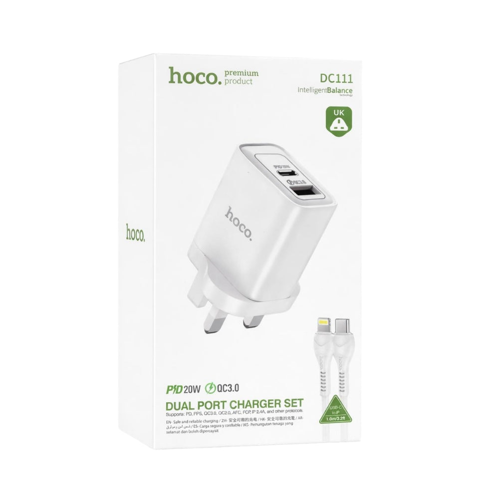 buy 20W iPhone charger Qatar Hoco DC111 front view