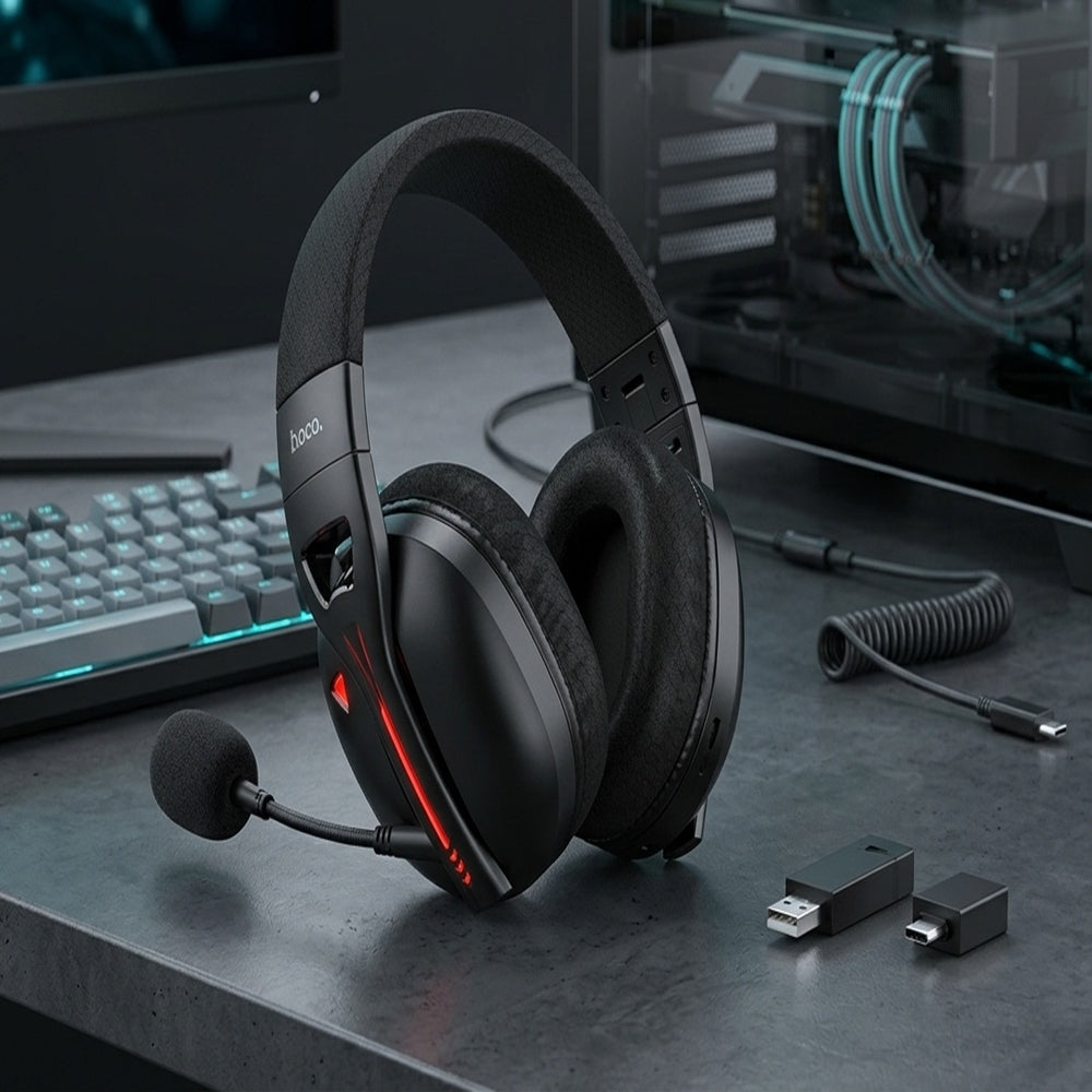 buy wireless gaming headset Qatar - HOCO W114 front view