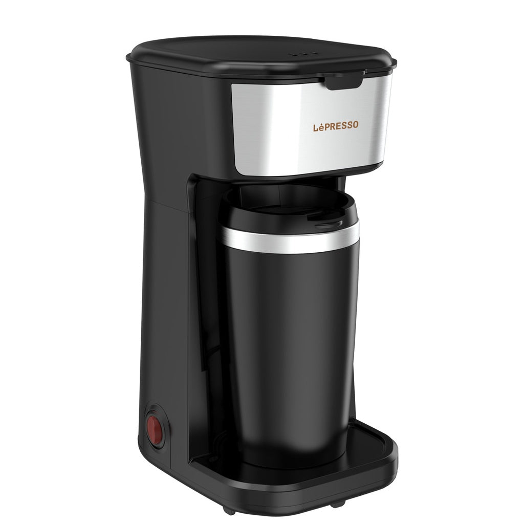 LePresso Instant Coffee Maker with Travel Mug 450W LPCMTMBK Black