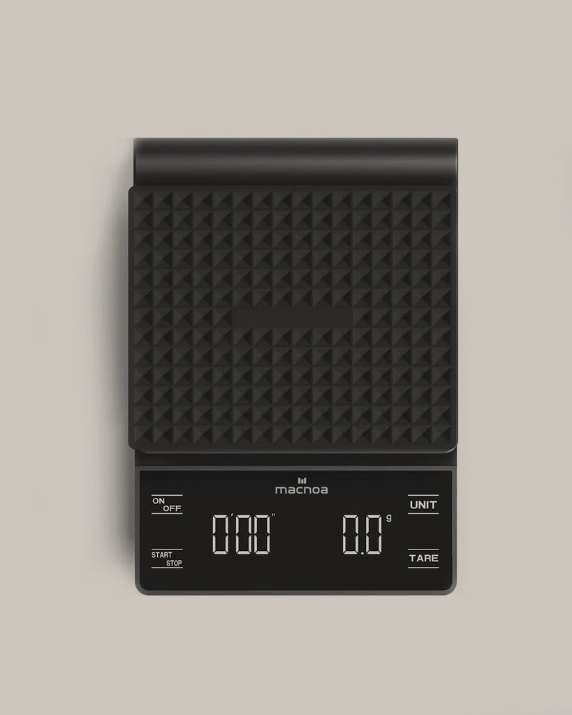 MACNOA coffee scale with timer Qatar MA-23SCLE-BK black digital coffee scale