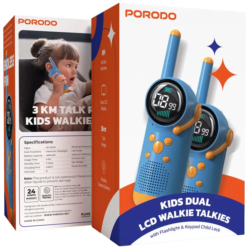 buy kids walkie talkie Qatar Porodo walkie talkies with flashlight
