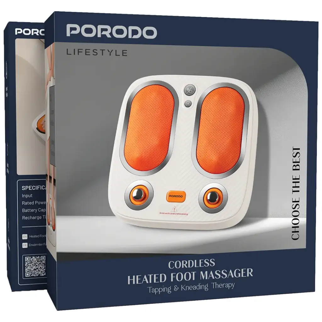 Porodo heated foot massager with tapping and kneading massage modes Qatar