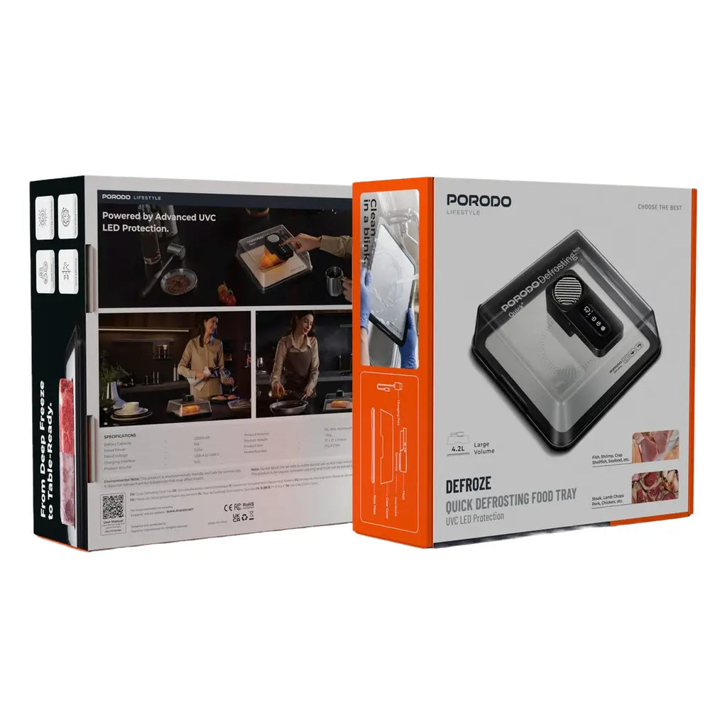 Porodo 4.2L food defrosting tray with UVC LED feature Qatar