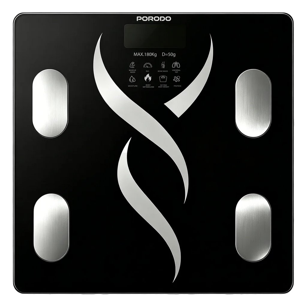 Porodo Smart Bluetooth Body Fat Scale PDLFSTSBSBK black Qatar