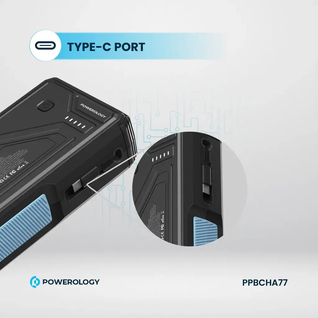 budget solar power bank Qatar Powerology black design