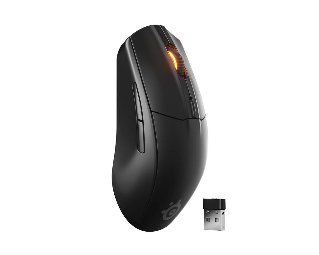 1. White SteelSeries Rival 3 Wireless Gen 2 gaming mouse with PTFE feet Qatar