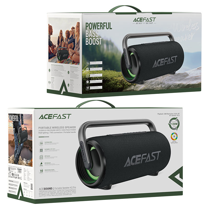 Portable outdoor speaker with handle Acefast K2 Pro