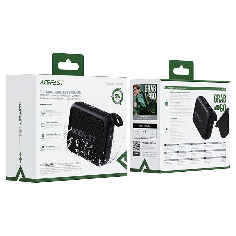 Portable Bluetooth speaker Acefast K4 Go for outdoor use