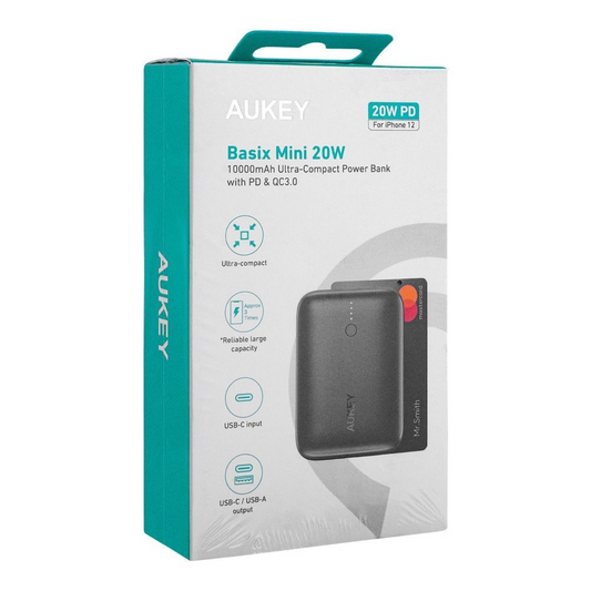 fast charging power bank Qatar AUKEY 10000mah compact design