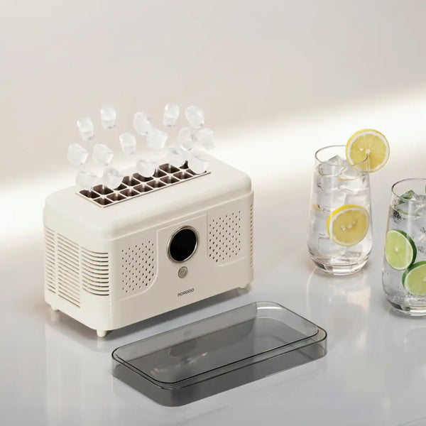 Porodo Lifestyle FrostIQ Portable Ice Cube Maker – Fast Ice Maker for Home & Travel